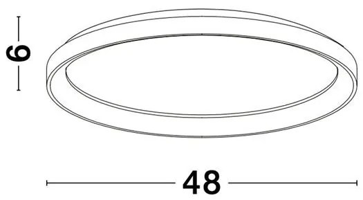 Plafoniera LED dimabila design circular PERTINO D-48cm