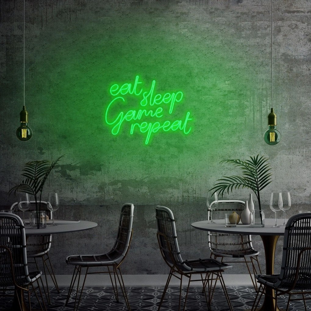 Aplica de Perete Neon eat sleep game repeat, 51 x 41 cm