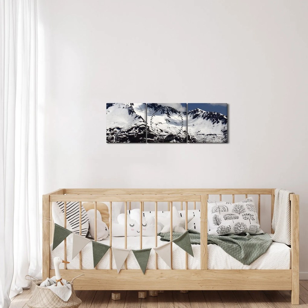 Tablou - Parcul Național Kenai Fjords (cu ceas) (90x30 cm)