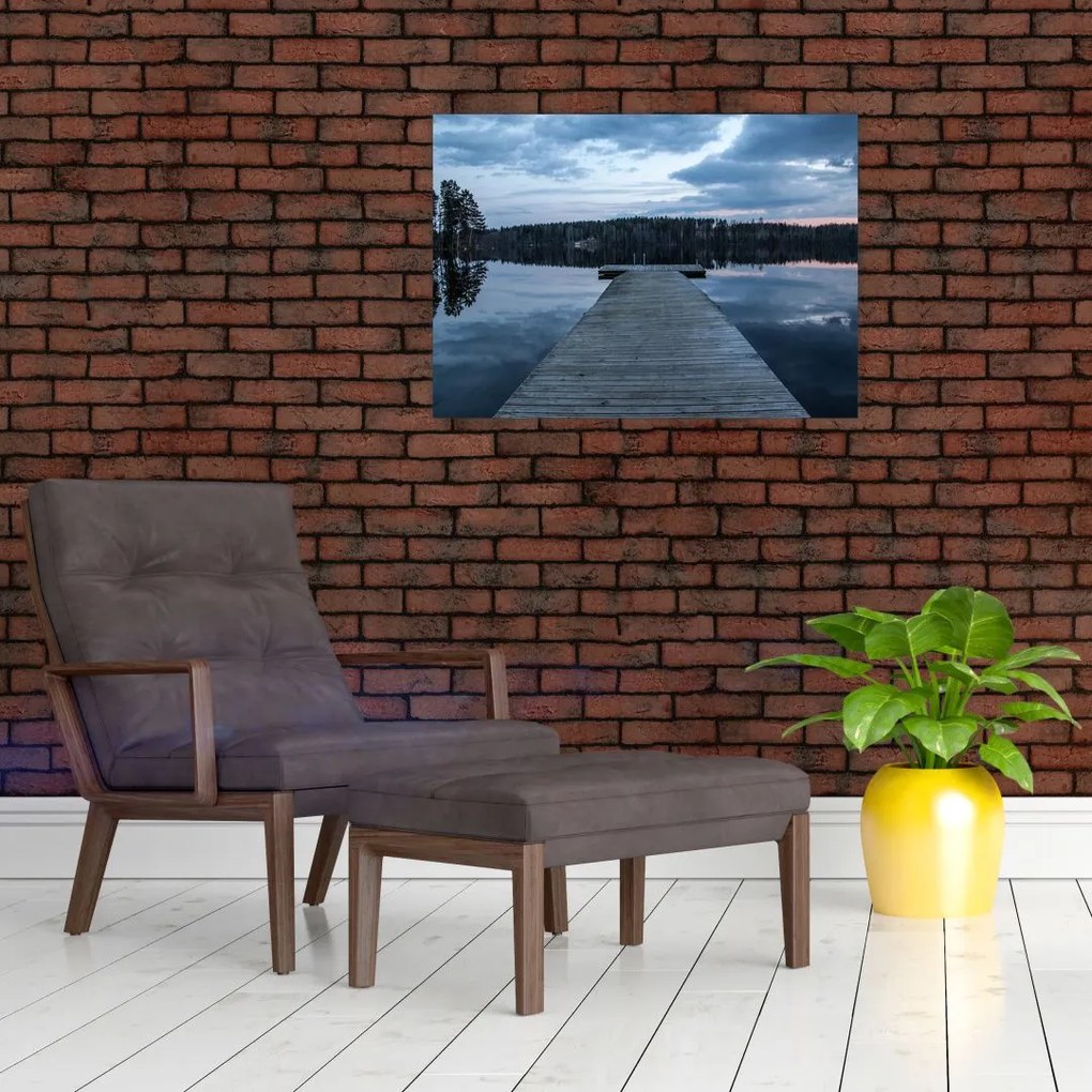 Tablou - Ponton de lemn, lac (70x50 cm)