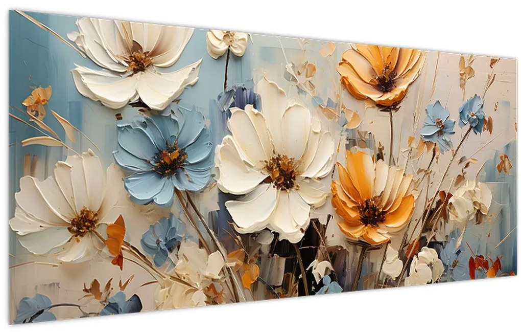 Tablou - Buchete, pictură (120x50 cm)