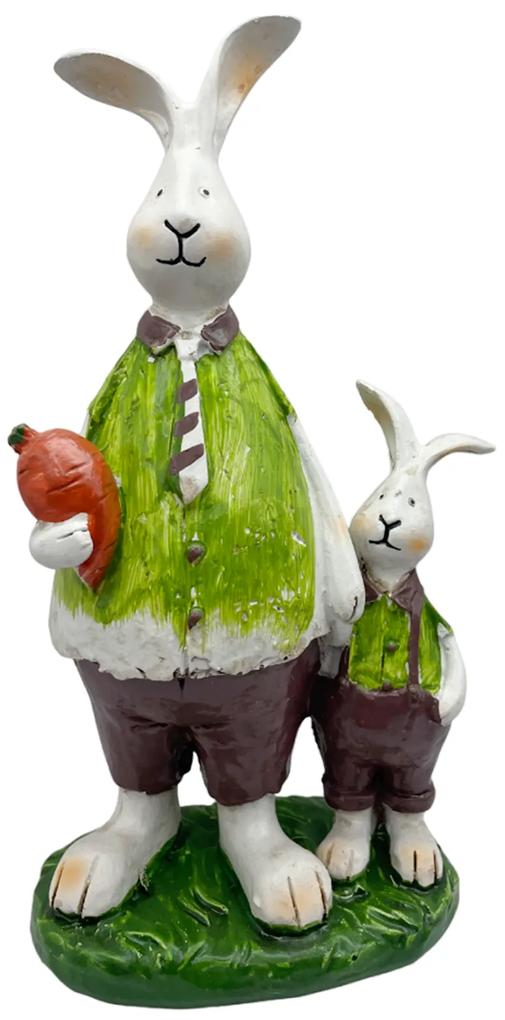 Figurina Iepure cu pui Bugsy, 8x19cm