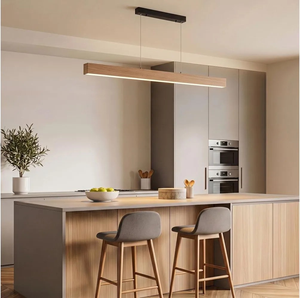 BRILAGI - Lustra LED pe cablu GARDALINE LED/90W/230V stejar