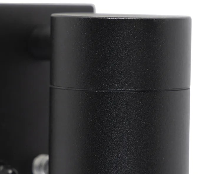 Lampa de perete exterioară modernă neagră IP44 cu senzor crepuscular - Solo