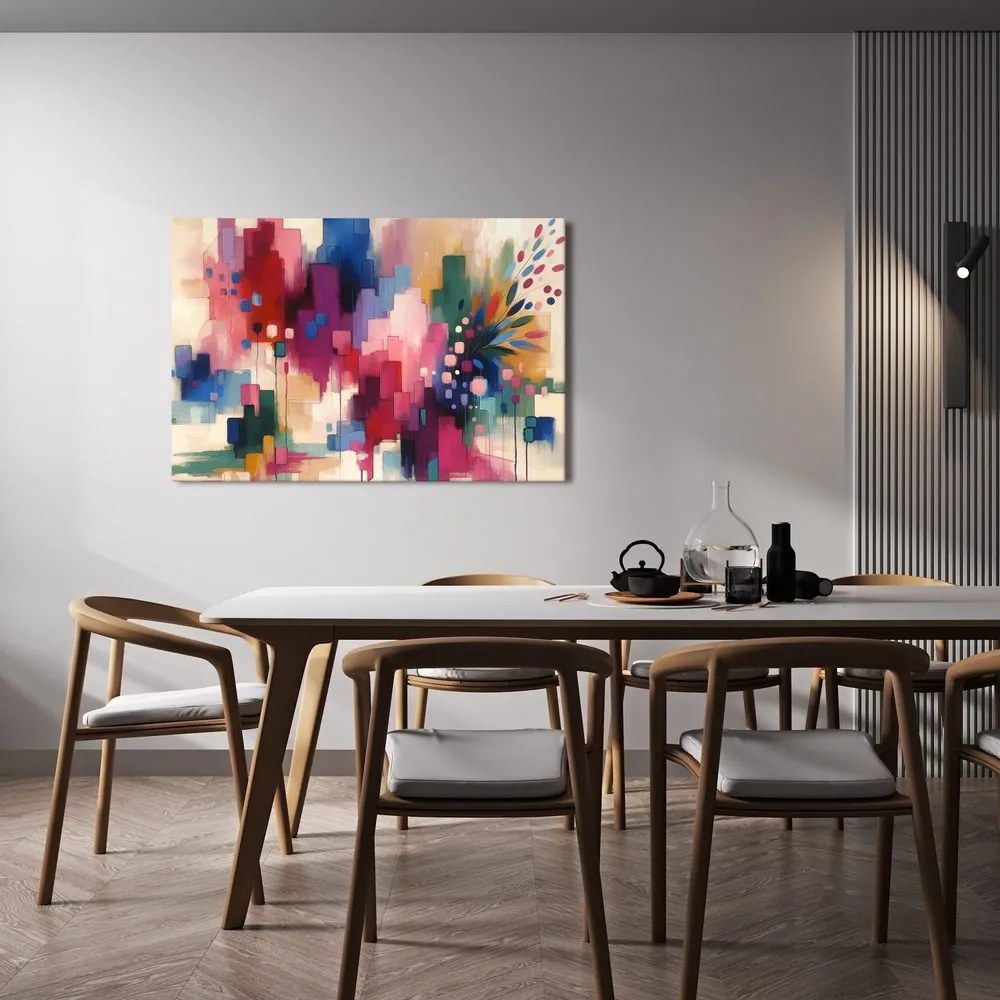 Tablou abstracție multicoloră