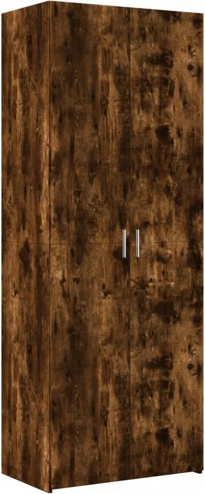 vidaXL Dulap înalt, stejar fumuriu, 70x42,5x185 cm, lemn prelucrat