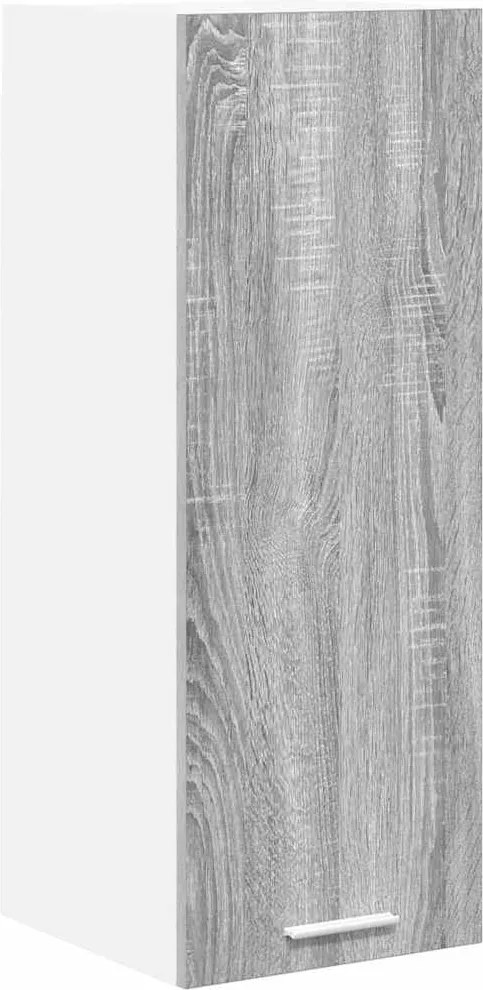vidaXL Dulap suspendat Gri Sonoma și Alb 30 x 31 x 80 cm Lemn compozit