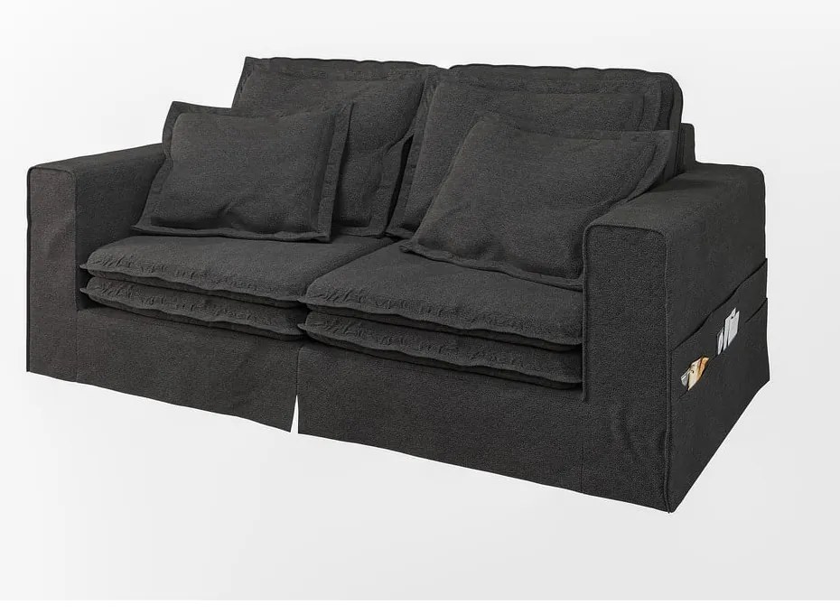 Canapea neagră 196 cm Nora – Ropez