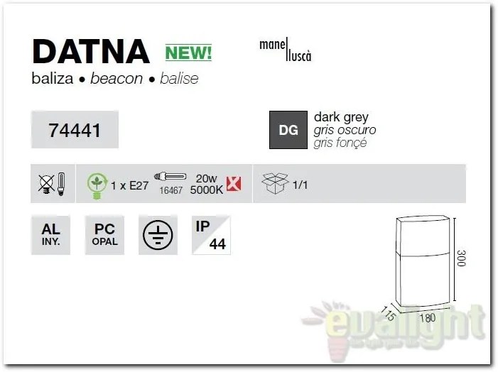 Stalp exterior IP44 Datna 74441