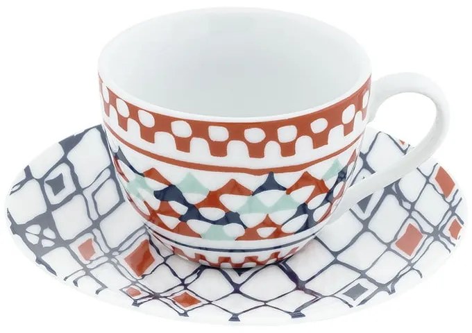 Set 6 cești cu farfurioare din porțelan Villa Altachiara Goji