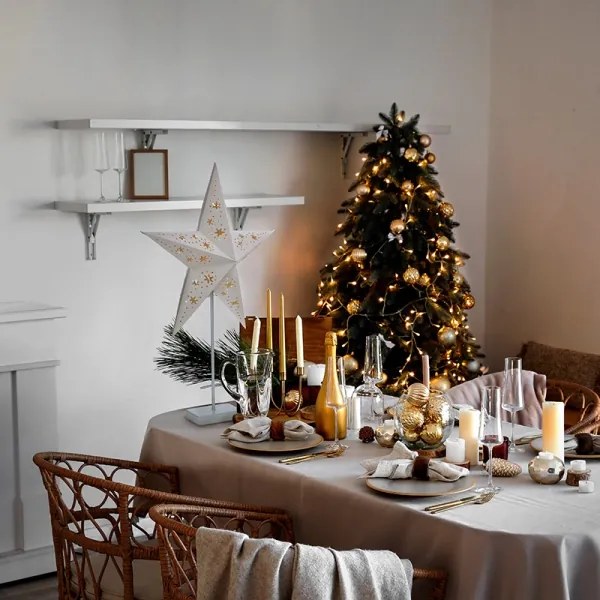 Brilagi - Decorațiune LED de Crăciun, stea, 66 x 45 cm, alimentare 3 x AA