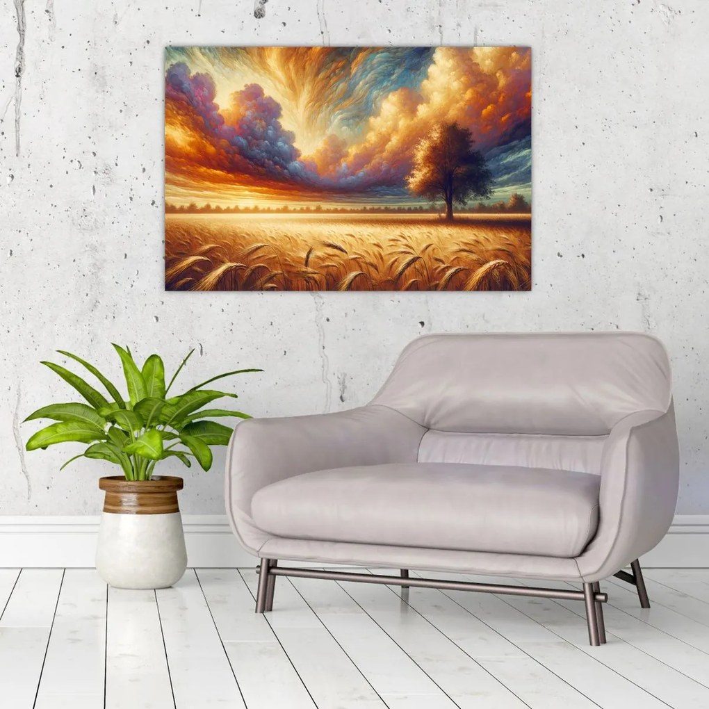 Tablou – Arbore pe câmp (90x60 cm)