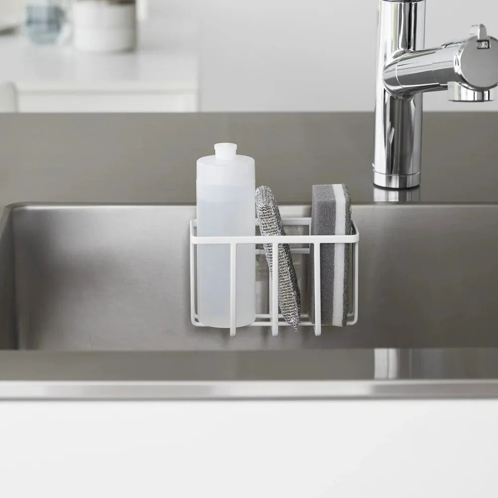 Suport pentru accesorii de spălat alb autoadeziv din metal Film Hook – YAMAZAKI
