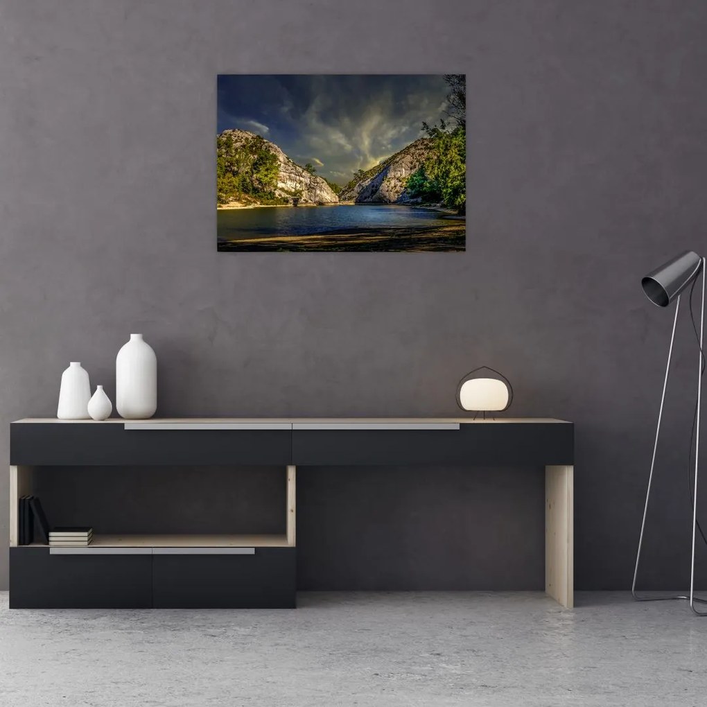 Tablou peisajului cu lac (70x50 cm)