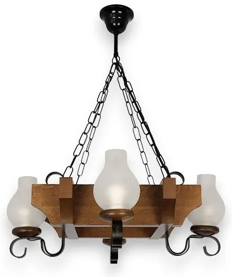 Lustră pe lanț Brilagi QUEEN 4xE14/40W/230V fag/nuc