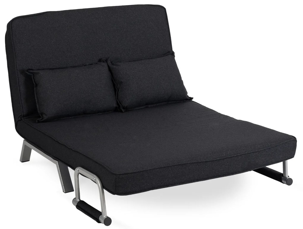 JAKS Fotoliu extensibil Bart 2 negru