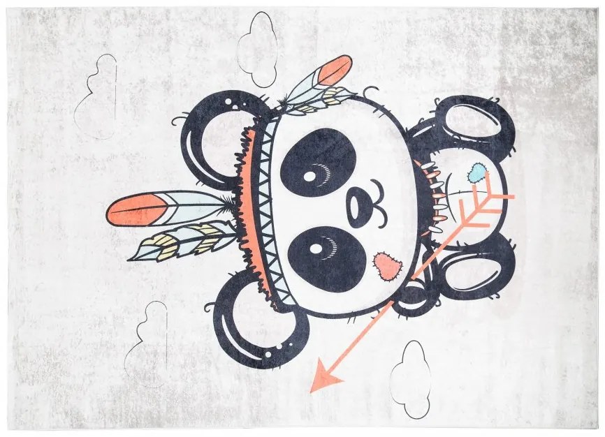 Covor pentru copii cu motivul unui panda indian adorabil Lăţime: 160 cm | Lungime: 220 cm