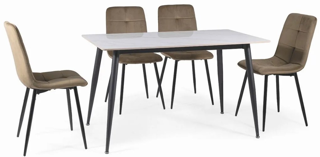 Masa Rion alb/negru L130xl70 cm