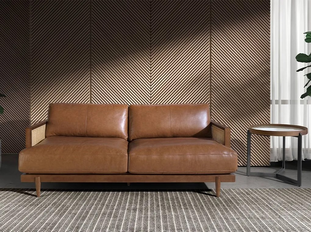 Canapea 3 locuri design elegant LUX Brown leather