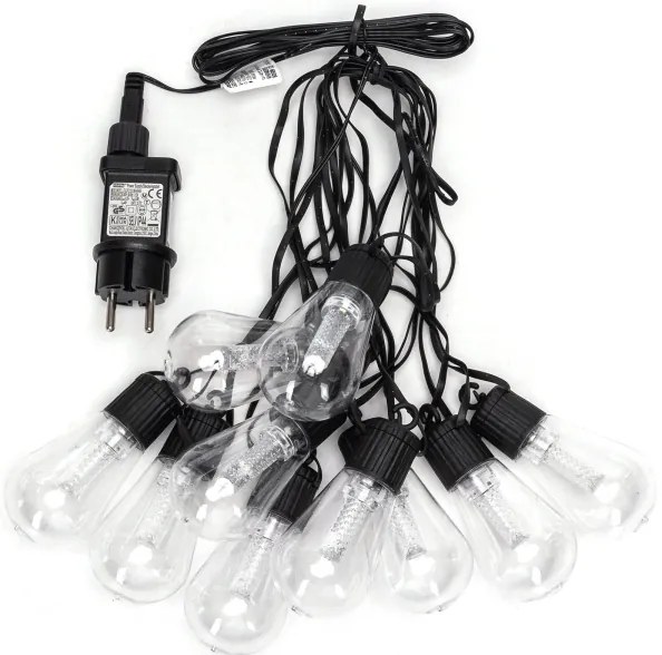 Aigostar - Ghirlandă LED decorativă pentru exterior, 10 LED, 8 m, IP44, alb rece