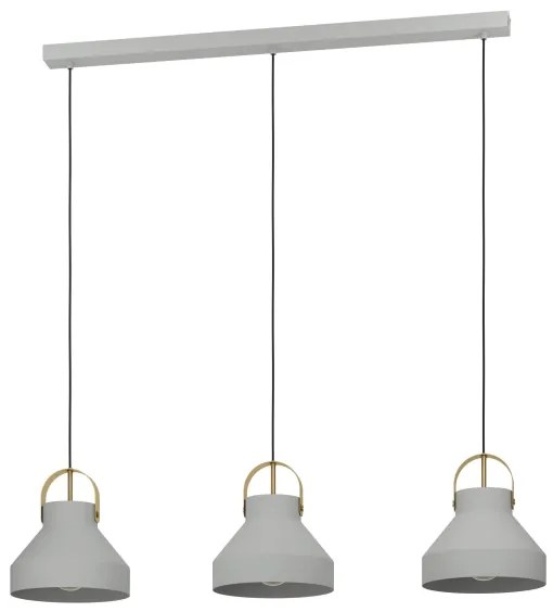 Lustră pe cablu Eglo 390227 ESTEPONA 3xE27/40W/230V gri