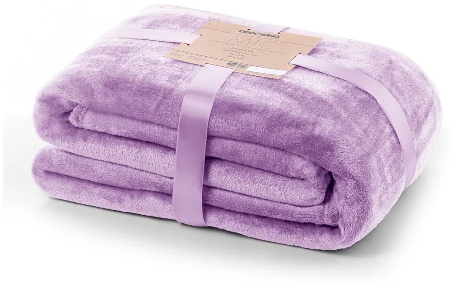 Pătură din microfibră DecoKing Mic, 160 x 210 cm, violet