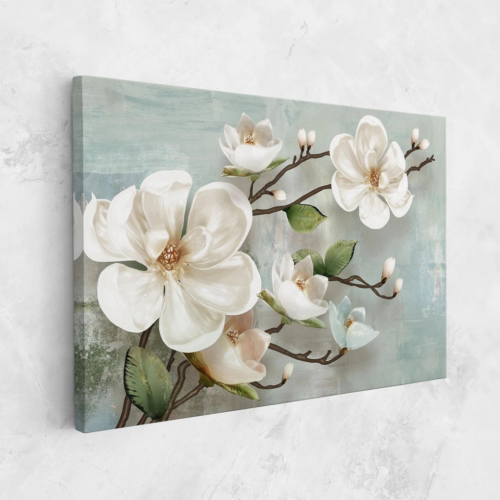 Tablou Canvas, 50x70cm, Dormitor si Living, Flori, Magnolii, Magnolino