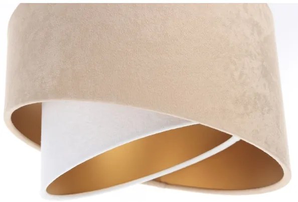 Lustră pe cablu GALAXY 3xE27/60W/230V bej/albă/aurie