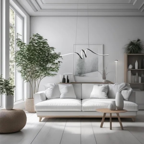 Lustră LED pe cablu LOOP LED/28W/230V negru