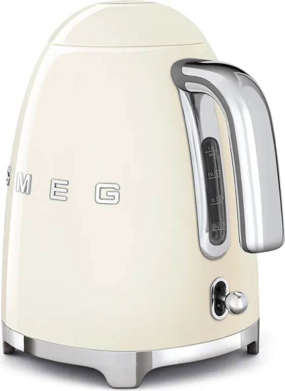 Canaelectrica SMEG KLF03CREU, 2400 W, 1,7 l, Baza rotativa la 360°, Finisaj lucios, Crem