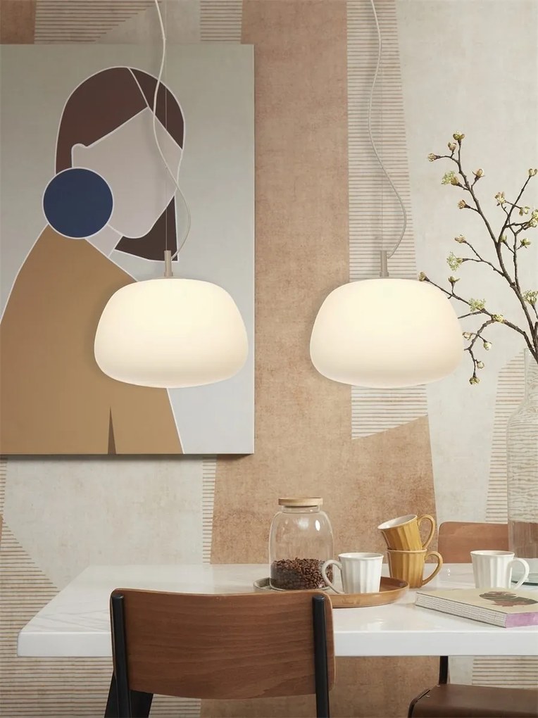 Pendul design decorativ Sapporo L sand/alb