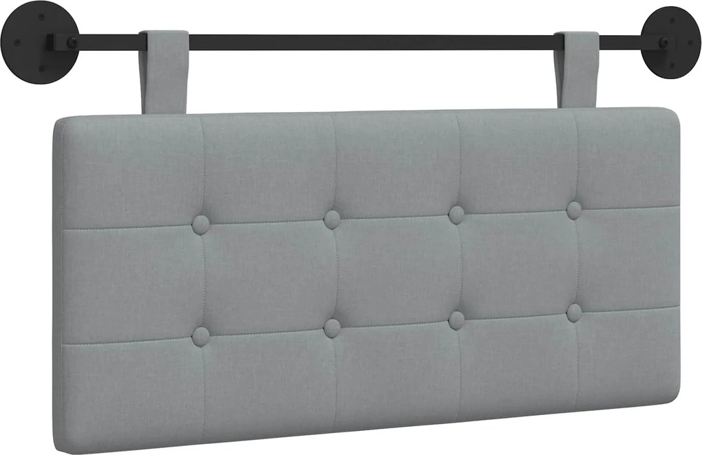 vidaXL Cap de pat suspendat Gri deschis 100 x 55 x 5 cm țesătură