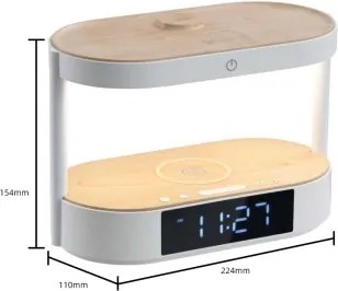 Immax NEO 09111L - Lampă de birou LED cu dimmer, ceas deșteptător și stație de încărcare TRIPLE DOCK LED/1,5W/5V