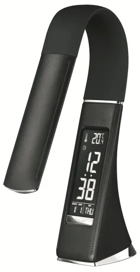 Lampă de birou LED reglabilă cu afișaj, 7 W, 5 V, negru