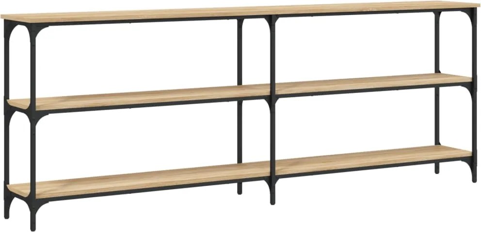 vidaXL Masă consolă din stejar Sonoma, 200x29x75 cm, lemn stratificat