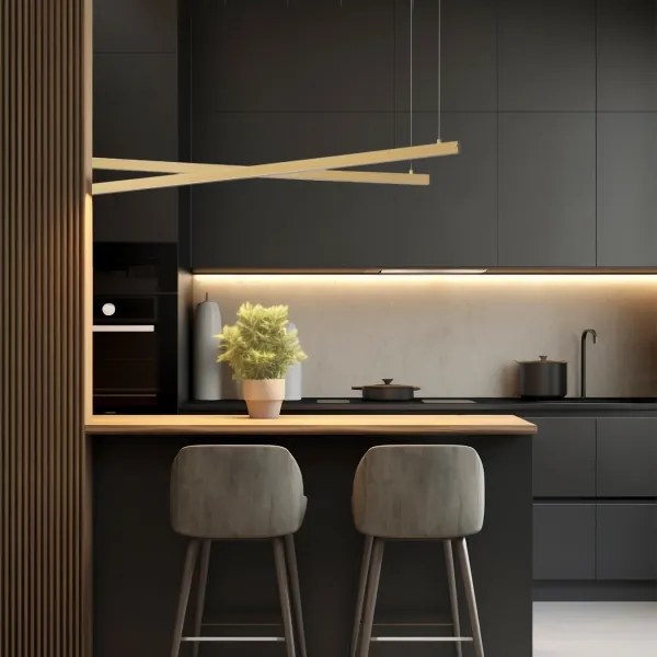 Lustră LED pe cablu Argon 8839 MIAMI LED/74W/230V 3000K auriu