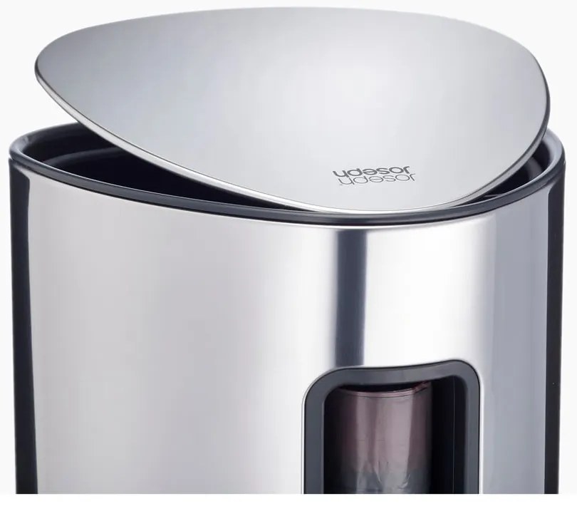 Coș de gunoi argintiu cu pedală din plastic 5 l Luxe – Joseph Joseph