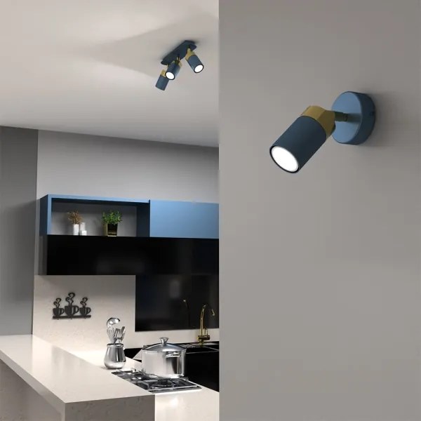 Aplica spot de perete JOKER 1xGU10/25W/230V, albastru