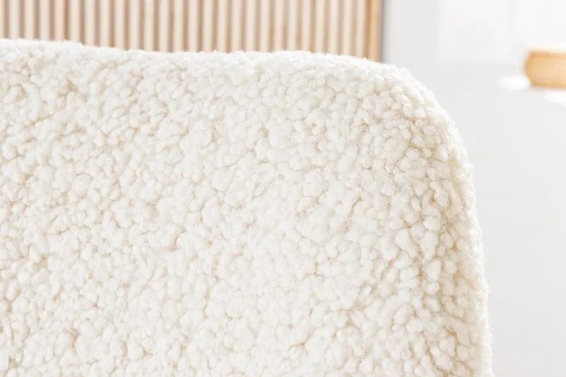 Set 4 scaune moderne Scandinavia boucle crem