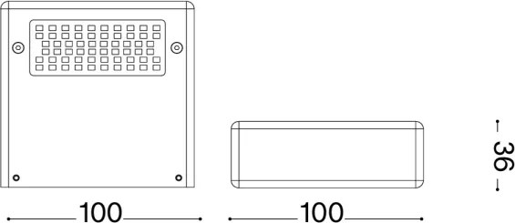 Ideal Lux - Aplica de perete LED TAB LED/24W/230V CRI 90 alamă