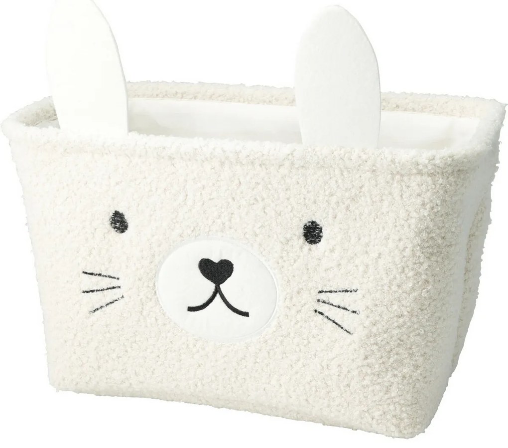 Set de coșuri de depozitare Hatu pentru copiiIepure, 2 bucăți, crem