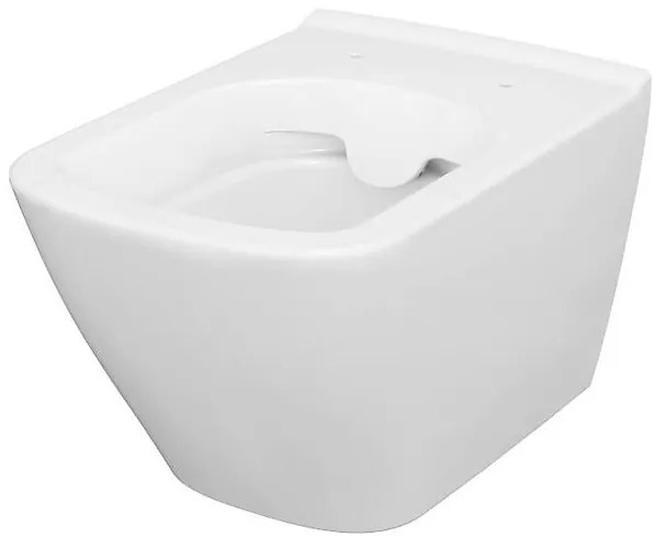 Vas wc suspendat CleanOn Cersanit City Square cu capac soft close inclus, alb