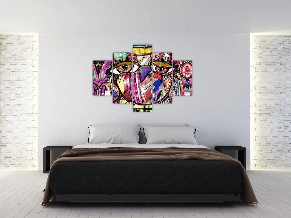 Tablou - Artă stradală - bufniță (150x105 cm)