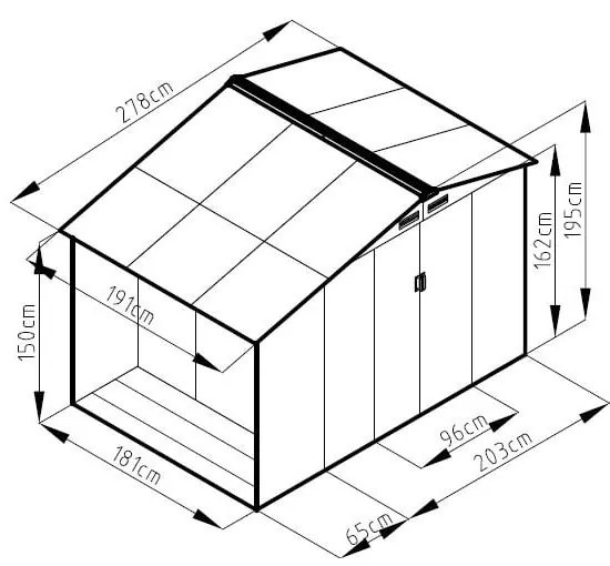 Căsuță de grădină Archer Luke A-2 – Rojaplast
