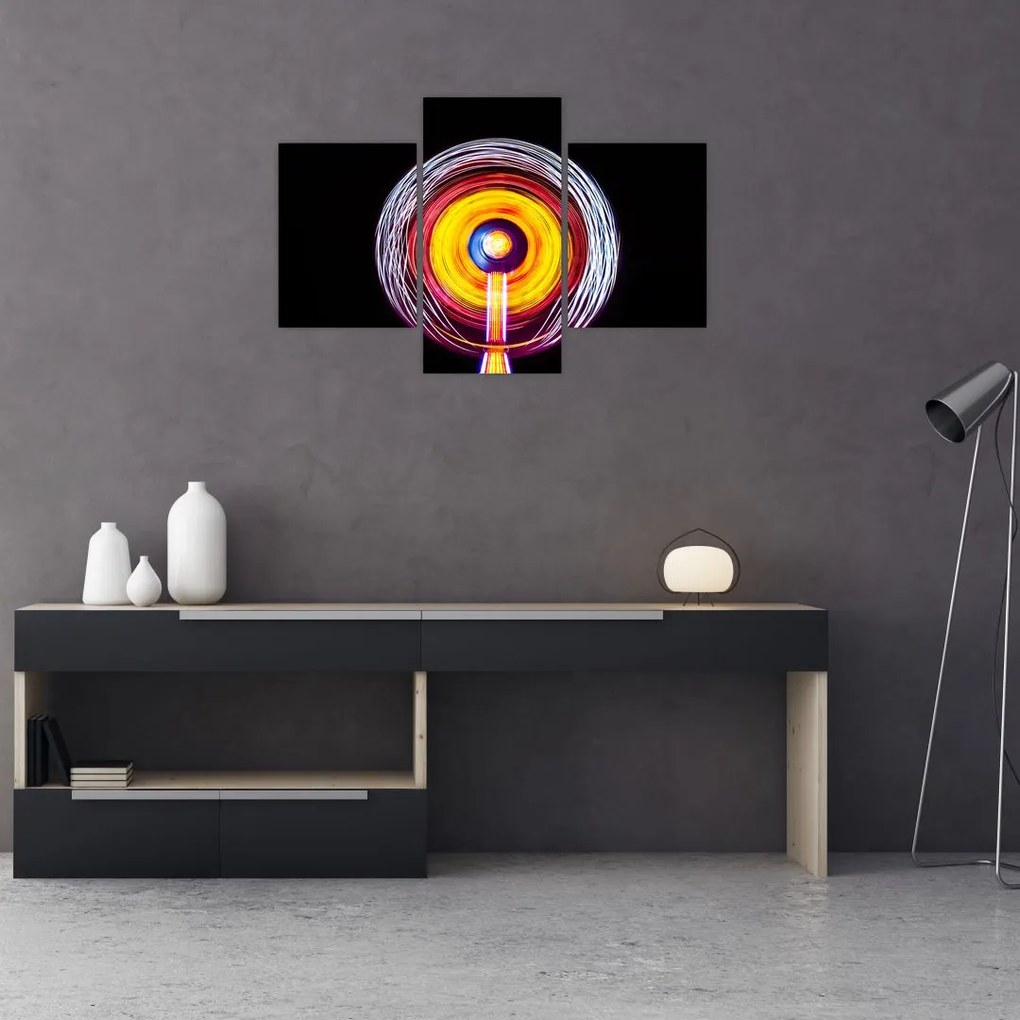 Tablou cu lumini în cerc (90x60 cm)