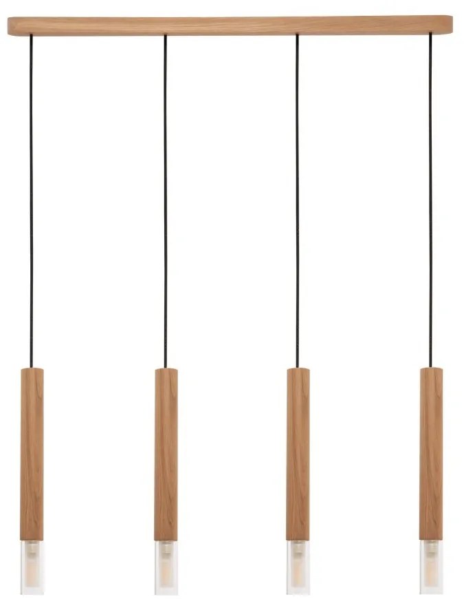 Lustra cu 4 Pendule lemn design natural MADERA