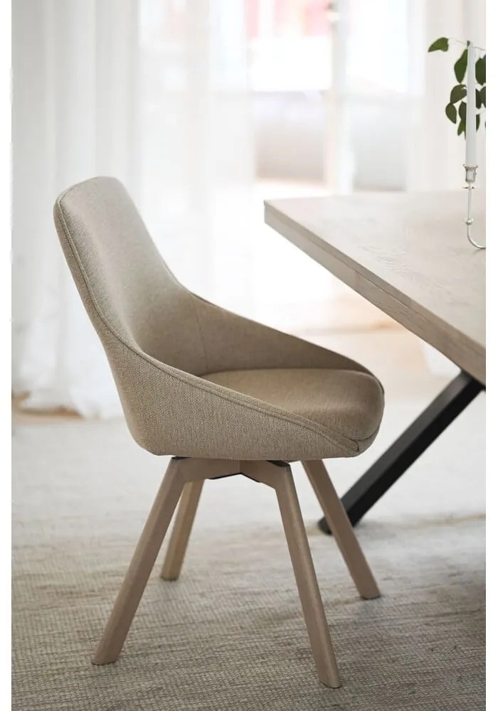 Scaune de dining bej 2 buc. Alison – Rowico
