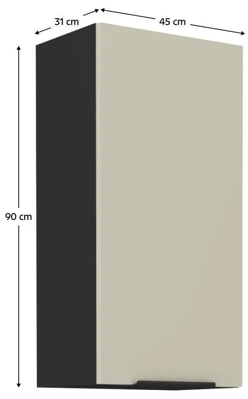 Dulap de bucătărie superior Arikona 45 G 90 1F (cașmir + negru). 1097058