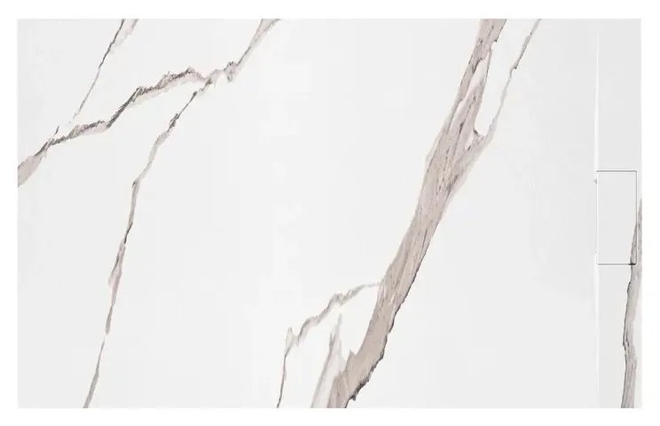 Rea Bazalt Carrara White cadita de dus patrata x90 cm alb-bej REA-K7002