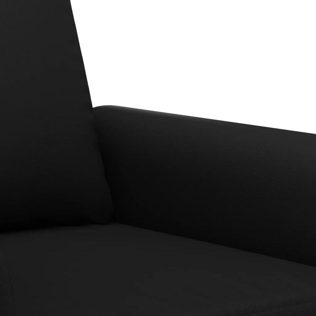 Canapea de o persoana, 60 cm, piele ecologica Negru, 92 x 77 x 80 cm